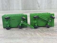 4 John Deere Forage Wagons, 1/64, Ertl