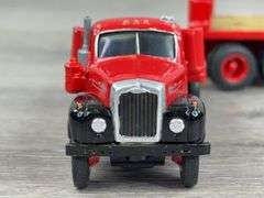 Mack Flatbed Truck W/Pup, 1/64, Ertl
