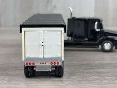 Freightliner C120 Truck W/Bottom Dump Trailer,  1/64, Truck Racing Champions, Trailer Ertl, Mudflap Needs Reattached