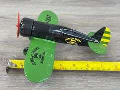 John Deere Vintage Travel Air Model R Airplane Bank, 8”