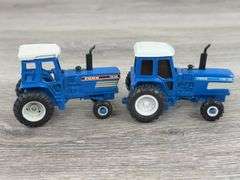 9 Ford & 1 New Holland Tractors, 1/64, Ertl