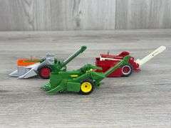 Farmall 560, John Deere 630& Oliver Row-Crop 88 W/Mounted Corn Pickers, 1/64, Custom