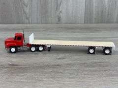 Mack CH600 Truck W/Flatbed Trailer, 1/64, Penjoy, Truck 1 Of 350