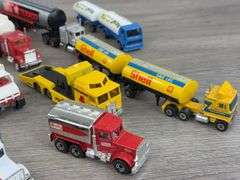 STP, Shell, Texaco, Milky, Pennzoil Tractor Trailers, 1/64, Majorette, Matchbox