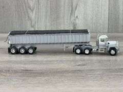 Mack Truck W/Dump Grain Trailer, 1/64, Custom