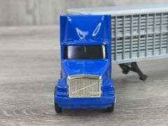 WhiteGMC Plainfield Trucking Truck W/Livestock Trailer-Ertl & Kenworth T600A Truck W/Bottom Dump Trailer-Custom, 1/64