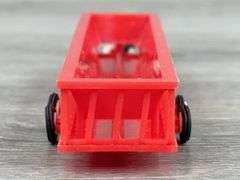 2-32' Portable Bunk Feeder Wagons, Standi Toys, 1 Green, 1 Red-Missing 1 Tire