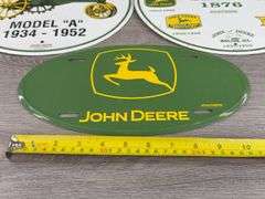 3 John Deere Metal Signs
