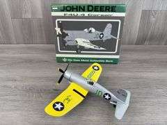 John Deere F4U-4 Corsair Airplane Bank, 8 1/2”