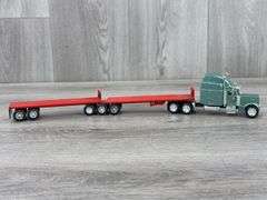 Truck W/Flatbed Trailer W/Pup, 1/64, Custom