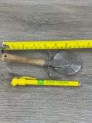 John Deere Pizza Cutter-Harry Von Deylen Co., Napoleon, OH & Tire Guage