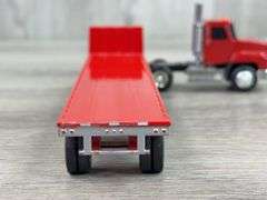 Mack CH600 Truck W/Flatbed Trailer, 1/64, Penjoy