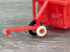 2-32' Portable Bunk Feeder Wagons, Standi Toys, 1 Green, 1 Red-Missing 1 Tire