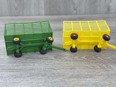 7 Hay Wagons, 1/64, 5 Are Ertl