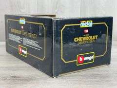 1957 Chevrolet Corvette, 1/18, Burago, Plastic Not Attached To Box