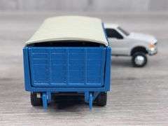 GMC Pickup W/Dump Trailer & Ford F350 Pickup W/Dump Trailer, 1/64, Ertl
