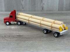 White GMC & Kenworth Trucks W/Log Haulers, 1/64, Custom