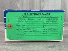 Ford 555B Tractor Loader Backhoe, 1/64, Ertl, Q.C. Approved Sample Card Stapled To Back