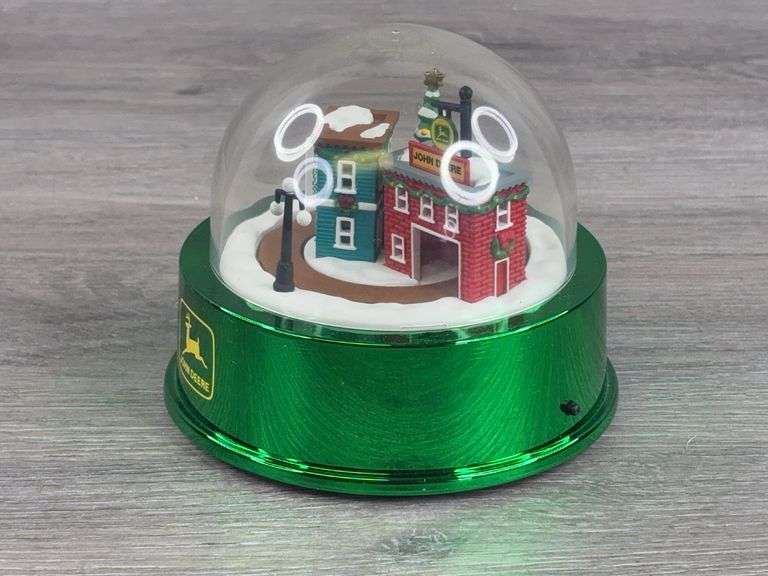 John Deere Holiday Globe, 3 1/2”H, Ertl Collectibles