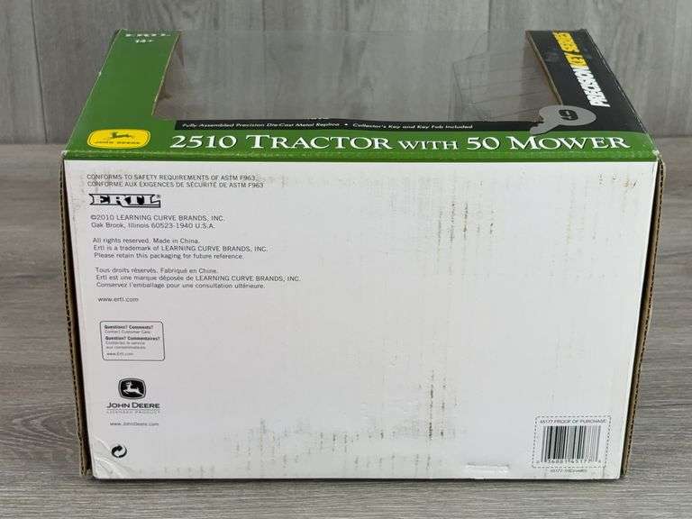 John Deere 2510 NF W/50 Mower, 1/16, Precision Key Series 9