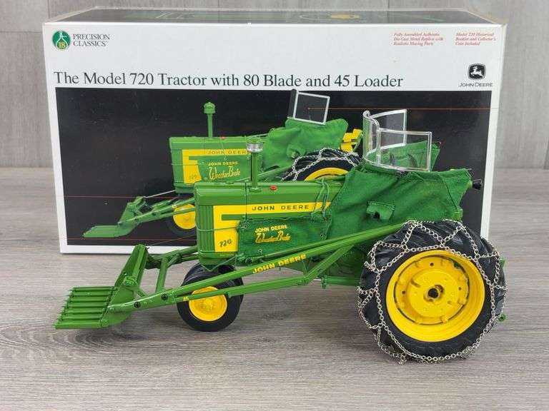 John Deere 720 NF W/80 Blade & 45 Loader, 1/16