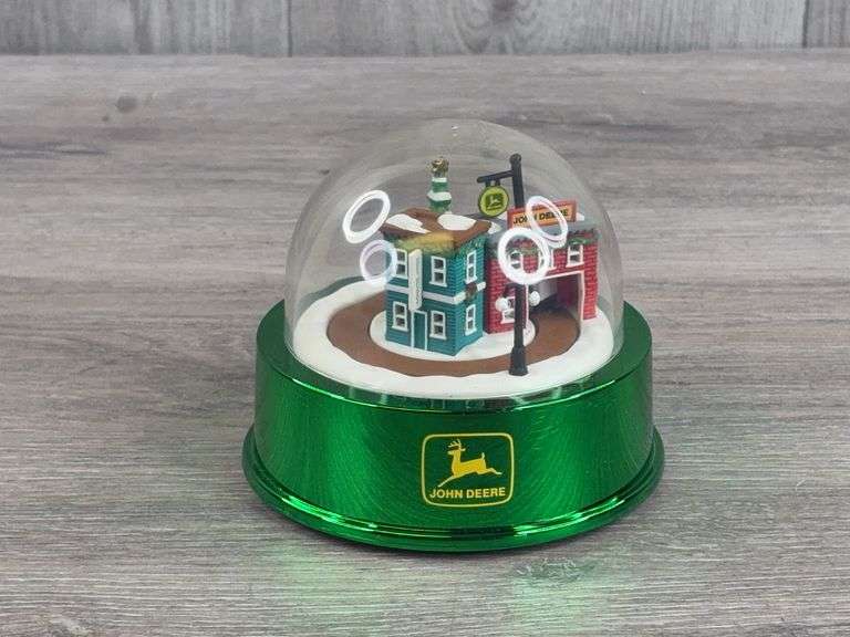 John Deere Holiday Globe, 3 1/2”H, Ertl Collectibles