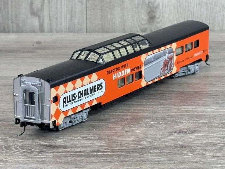 Allis-Chalmers “Tractor W/Hidden Power” Vista Dome Rail Car, HO Scale