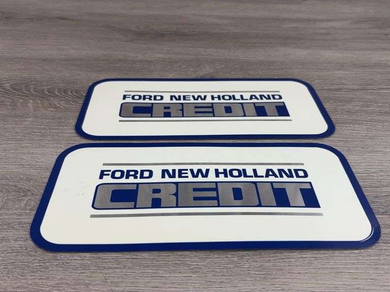 2 Ford New Holland Credit Decals, 8 7/8”Wx4 3/8”H