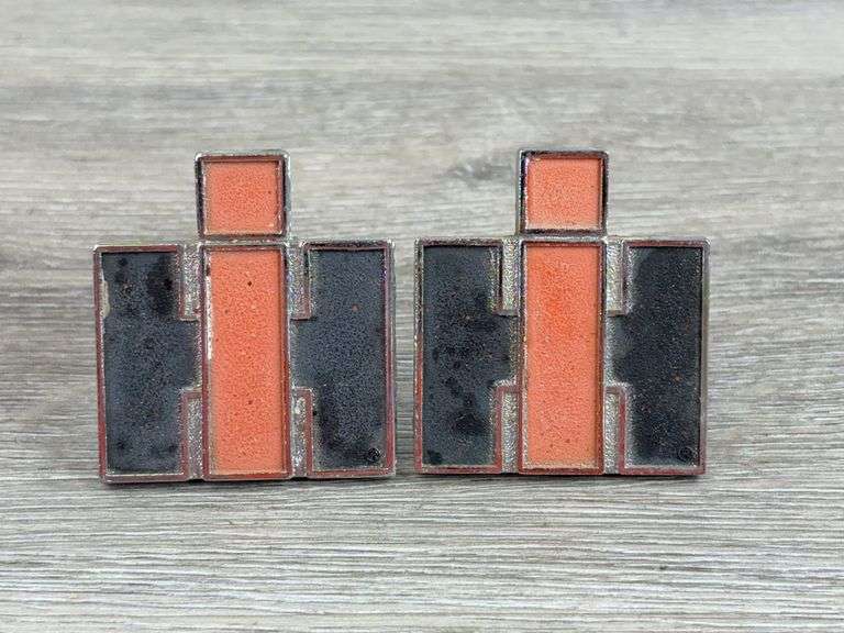 2 IH Emblems, 1 3/4”Wx2”H, 1 Has Broken Mount