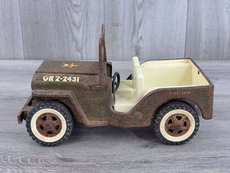 Tonka Army Jeep, 9 3/4”
