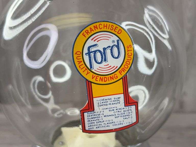 Ford Quality Vending Products Gumball Machine & Stand, Appr. 38”H