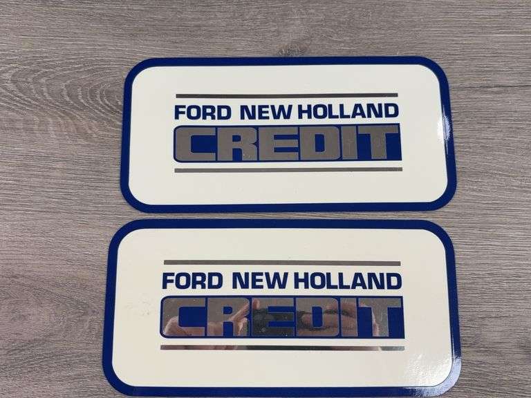 2 Ford New Holland Credit Decals, 8 7/8”Wx4 3/8”H