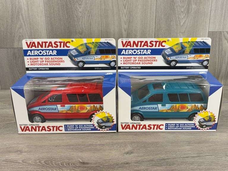 2 Aerostar Battery Operated Vantastic Vans, 9”