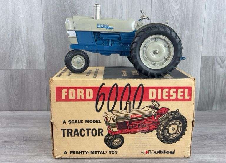 Ford 6000 NF Diesel, 1/12, Hubley, Mighty-Metal, 3 PT.