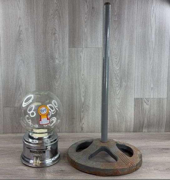 Ford Quality Vending Products Gumball Machine & Stand, Appr. 38”H