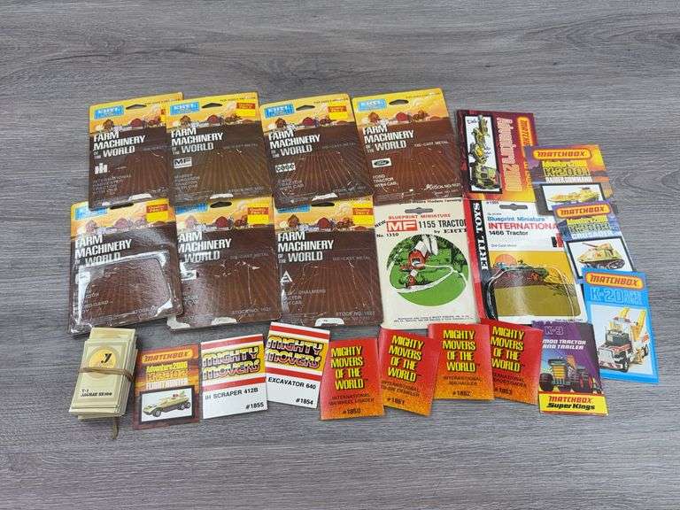 Tractor Cards & Box Ends-Ertl, Farm Machinery, Matchbox