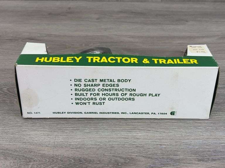 Hubley Mighty-Mite Tractor & Trailer, 10”, Original Box