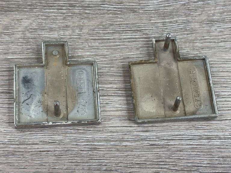 2 IH Emblems, 1 3/4”Wx2”H, 1 Has Broken Mount