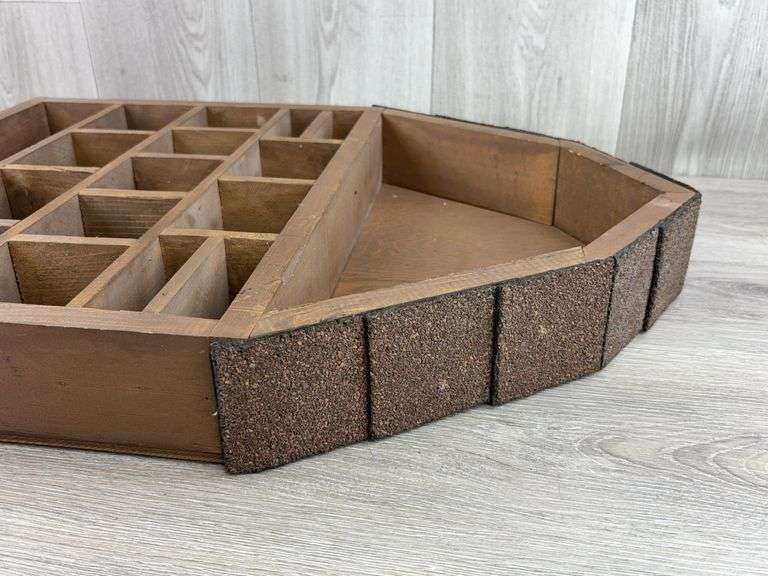 2 Wood Barn Display Cases, 18”Wx24”Hx3”D