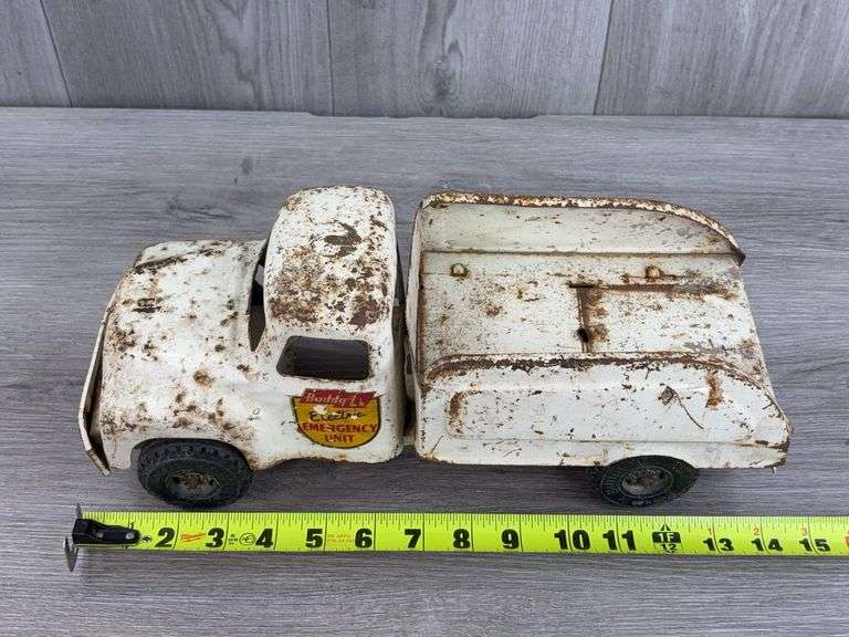 Buddy L Electric Emergency Unit Truck, 14 1/2”, Missing Parts