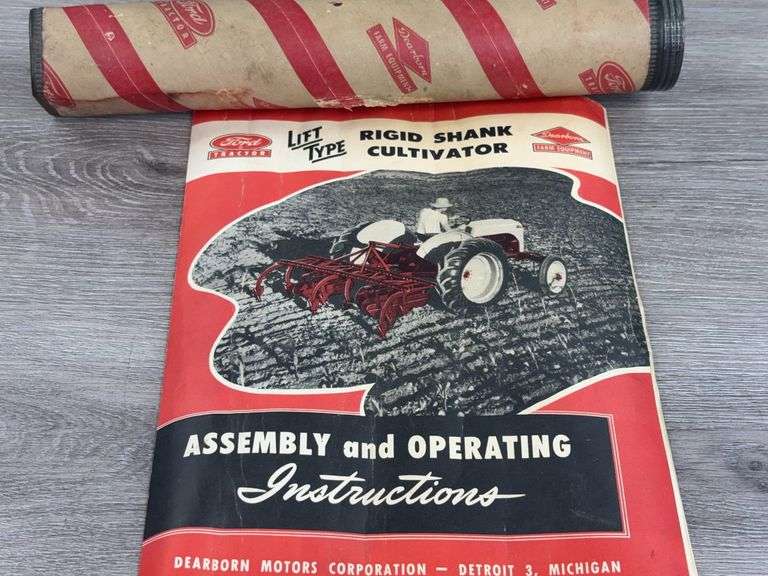 1947 Ford Rigid Shank Cultivator Assembly/Operating Instructions
