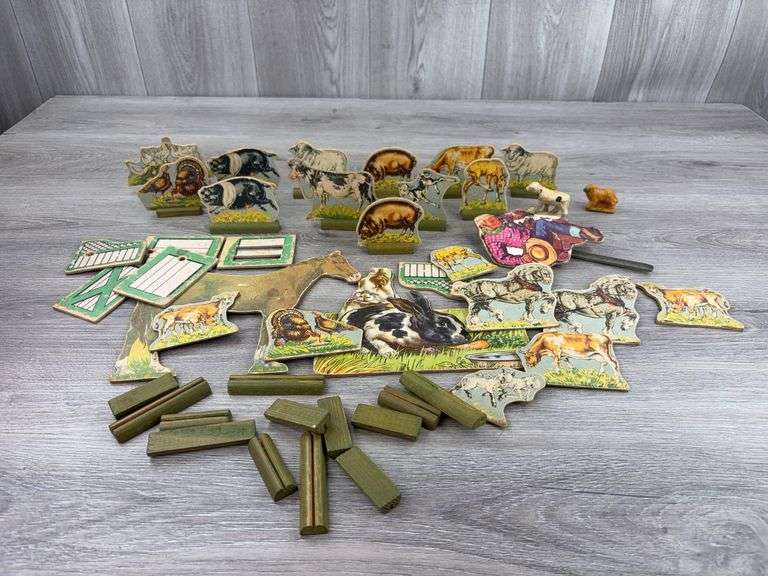 Cardboard Animal & Cowboy Cutouts W/Stands, Auburn Cow