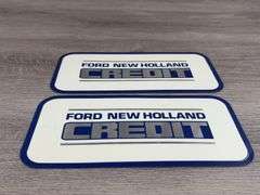 2 Ford New Holland Credit Decals, 8 7/8”Wx4 3/8”H