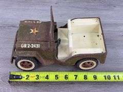 Tonka Army Jeep, 9 3/4”