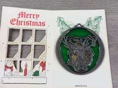 3 Happy Holidays Cards & Stained Glass Christmas Ornaments