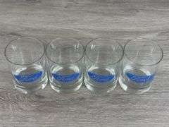 4 Ford Drinking Glasses, 4 1/8”H