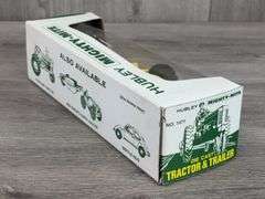 Hubley Mighty-Mite Tractor & Trailer, 10”, Original Box