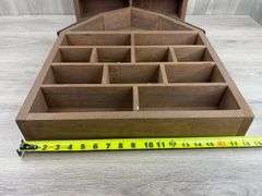 2 Wood Barn Display Cases, 18”Wx24”Hx3”D