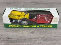 Hubley Mighty-Mite Tractor & Trailer, 10”, Original Box