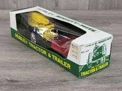 Hubley Mighty-Mite Tractor & Trailer, 10”, Original Box